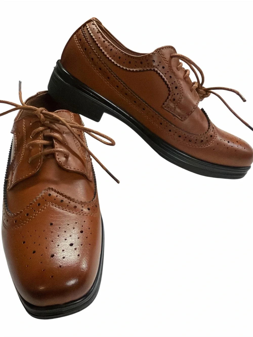 Deer Stags Boys' Ace Wingtip Oxford Lace Up Boys Dress Shoes Size 1.5